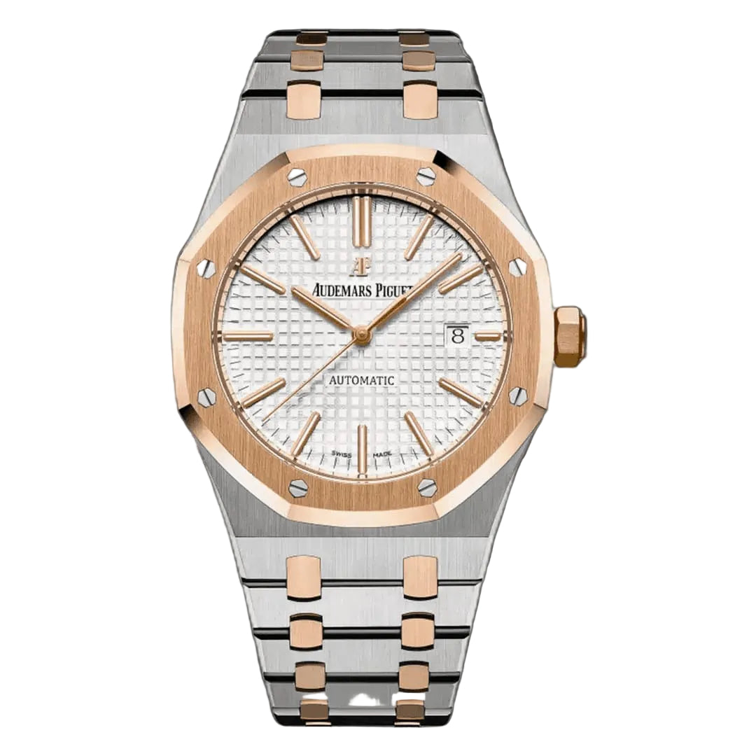 Audemars Piguet Royal Oak Men's Automatic Watch – Silver Dial & Two-Tone Stainless Steel Strap – view 3