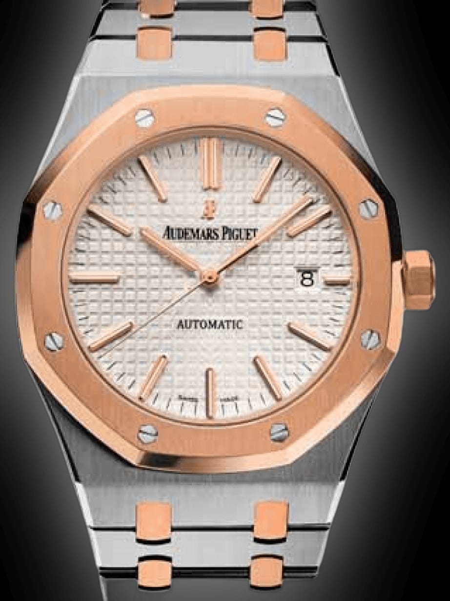 Audemars Piguet Royal Oak Men's Automatic Watch – Silver Dial & Two-Tone Stainless Steel Strap – view 4