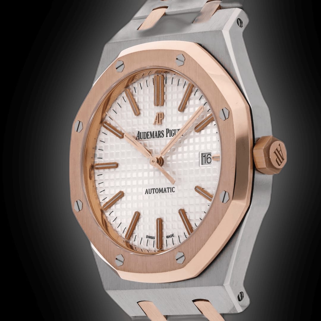 Audemars Piguet Royal Oak Men's Automatic Watch – Silver Dial & Two-Tone Stainless Steel Strap – view 5