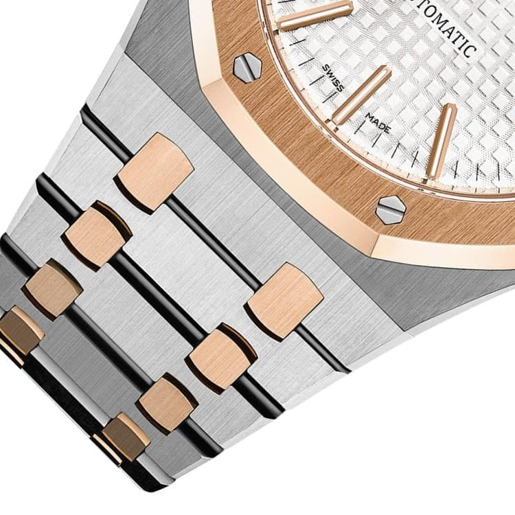 Audemars Piguet Royal Oak Men's Automatic Watch – Silver Dial & Two-Tone Stainless Steel Strap – view 6