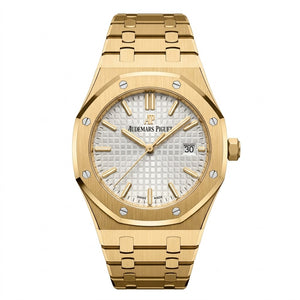 Audemars Piguet Royal Oak 33mm Women's Quartz Watch – Silver Dial & Yellow Gold Strap