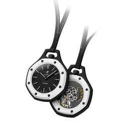Audemars Piguet x Swatch Royal Pop OCHO NEGRO SSX03W101N Unisex Pocket Watch - Black & White