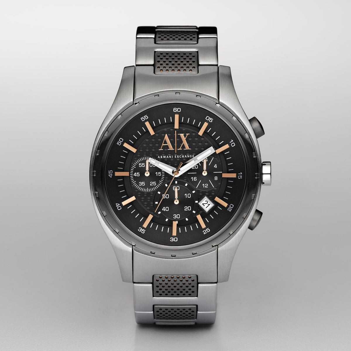 Armani Exchange AX1093 Men's Chronograph Watch – Black Dial & Two-Tone Stainless Steel Bracelet