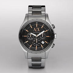 Armani Exchange AX1093 Men's Chronograph Watch – Black Dial & Two-Tone Stainless Steel Bracelet
