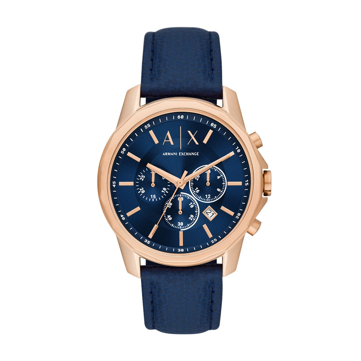 Armani Exchange AX1723 Men's Chronograph Watch – Blue Dial & Blue Leather Strap
