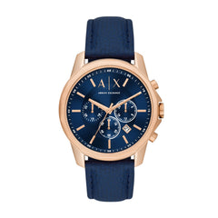 Armani Exchange AX1723 Men's Chronograph Watch – Blue Dial & Blue Leather Strap