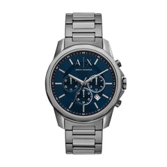 Armani Exchange Banks AX1731 Men's Chronograph Watch – Blue Dial & Gunmetal Stainless Steel Bracelet