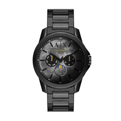 Armani Exchange AX1738 Men's Multi-Function Watch – Grey Dial & Black Stainless Steel Bracelet