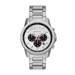 Armani Exchange Banks AX1742 Men's Chronograph Watch – Silver Dial & Stainless Steel Bracelet