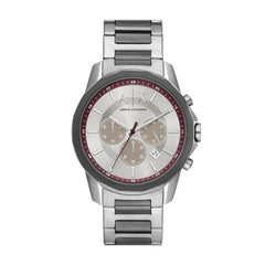 Armani Exchange Banks AX1745 Men's Chronograph Watch – Grey Dial & Two-Tone Stainless Steel Bracelet