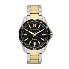 Armani Exchange Spencer AX1956 Men's Watch – Black Dial & Two-Tone Stainless Steel Bracelet