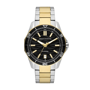 Armani Exchange Spencer AX1956 Men's Watch – Black Dial & Two-Tone Stainless Steel Bracelet