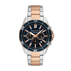 Armani Exchange Spencer AX1965 Men's Chronograph Watch – Blue Dial & Two-Tone Stainless Steel Bracelet