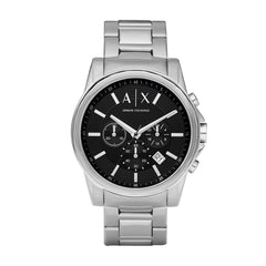 Armani Exchange AX2084 Men's Chronograph Watch – Black Dial & Stainless Steel Bracelet