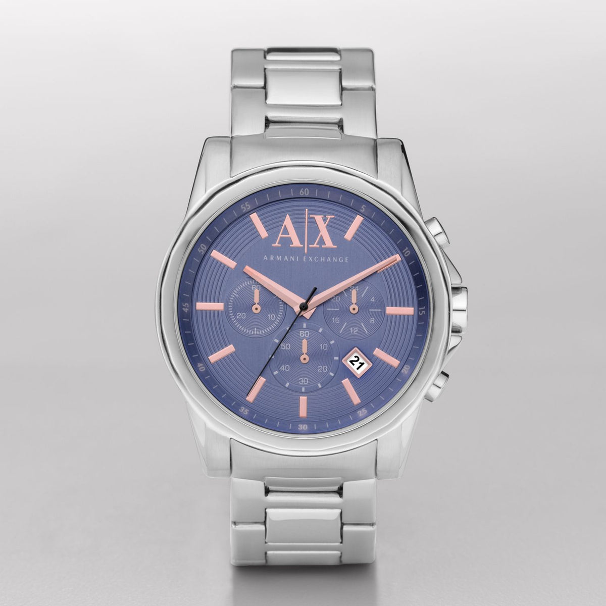 Armani Exchange AX2085 Men's Chronograph Watch – Blue Dial & Stainless Steel Bracelet