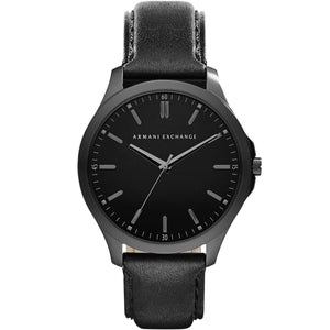 Armani Exchange Hampton AX2148 Men's Watch – Black Dial & Leather Strap