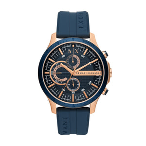 Armani Exchange AX2440 Men's Chronograph Watch – Blue Dial & Blue Silicone Strap