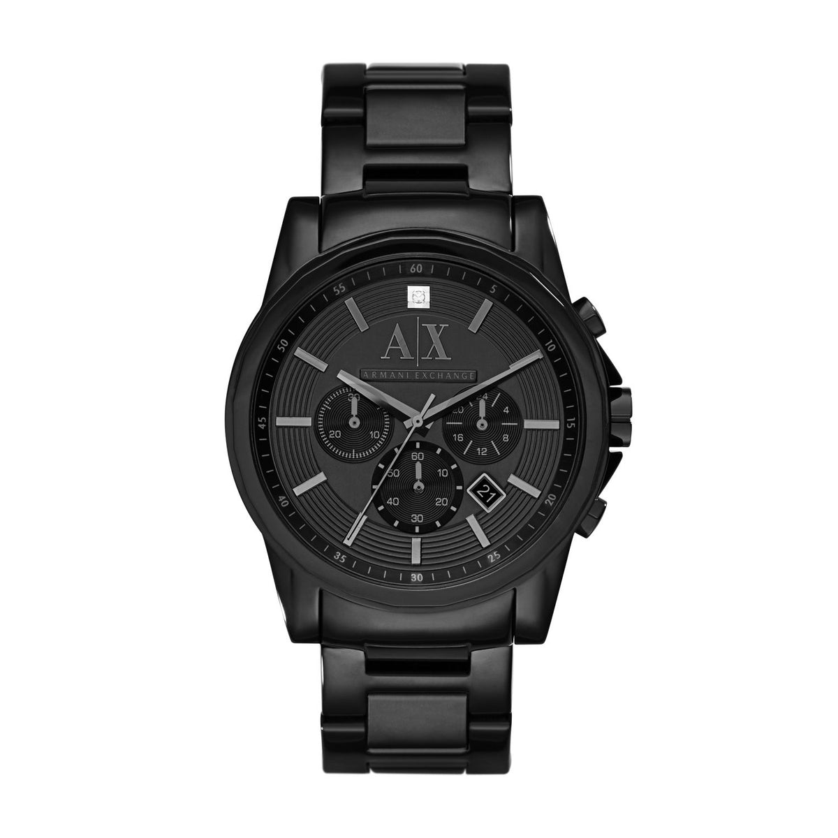 Armani Exchange AX2503 Men's Chronograph Watch – Black Dial & Black Stainless Steel Bracelet