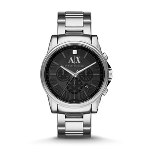 Armani Exchange AX2504 Men's Chronograph Watch – Black Dial & Stainless Steel Bracelet