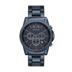 Armani Exchange AX2512 Men's Chronograph Watch – Blue Dial & Blue Stainless Steel Bracelet