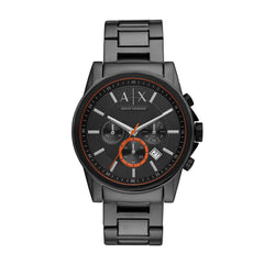 Armani Exchange AX2514 Men's Chronograph Watch – Black Dial & Gunmetal Stainless Steel Bracelet