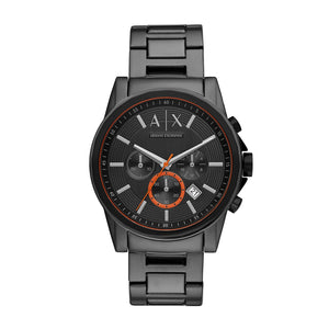 Armani Exchange AX2514 Men's Chronograph Watch – Black Dial & Gunmetal Stainless Steel Bracelet