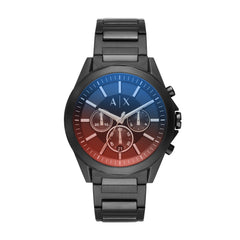 Armani Exchange Drexler AX2615 Men's Chronograph Watch – Blue-Red Gradient Dial & Gunmetal Stainless Steel Bracelet