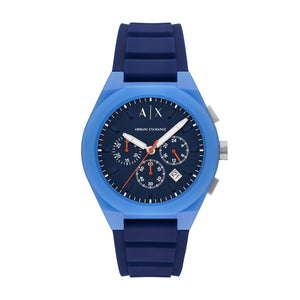 Armani Exchange Sync AX4170 Men's Chronograph Watch – Blue Dial & Blue Silicone Strap