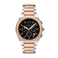 Armani Exchange Sync AX4181 Men's Chronograph Watch – Black Dial & Two-Tone Stainless Steel Bracelet