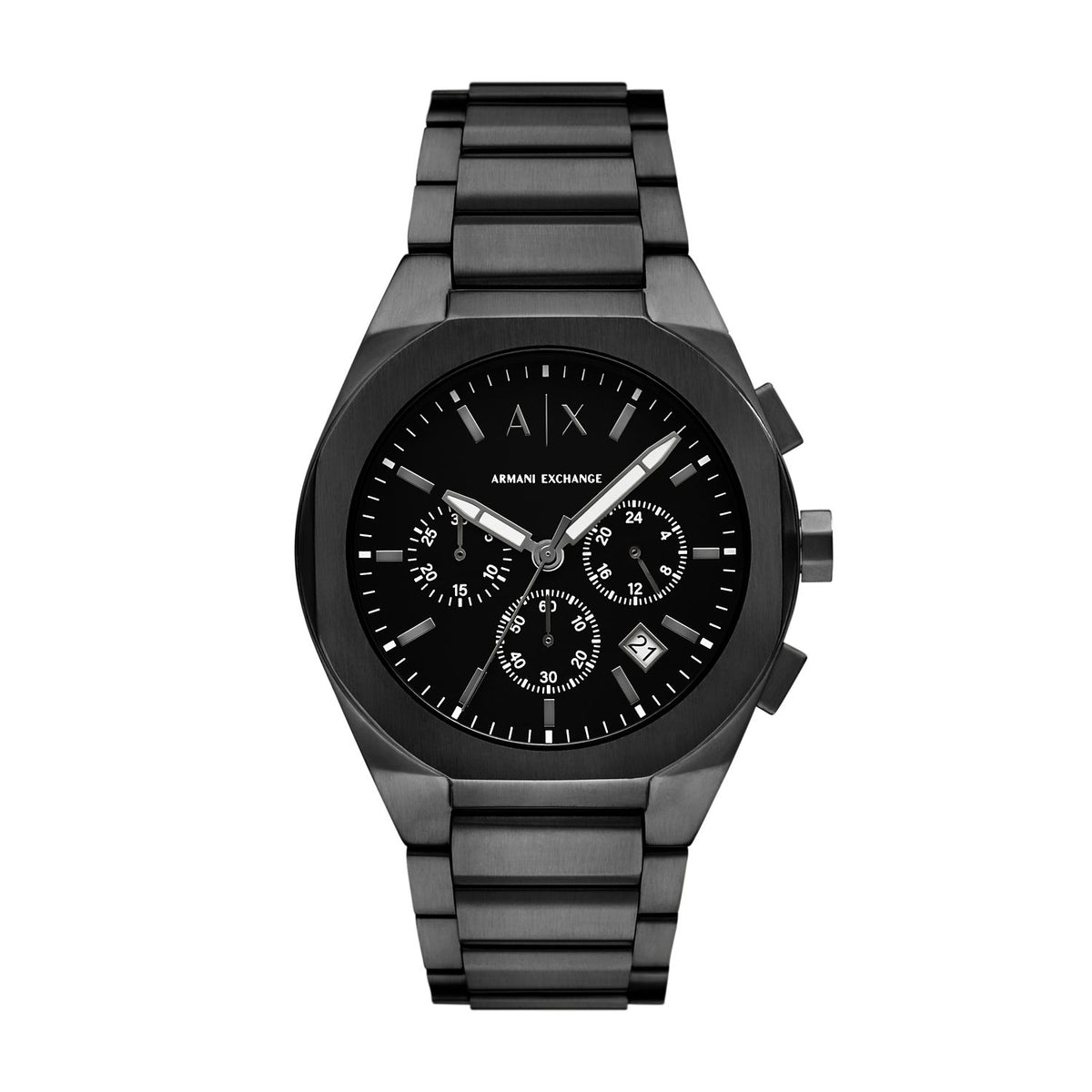 Armani Exchange Sync AX4183 Men's Chronograph Watch – Black Dial & Black Stainless Steel Bracelet