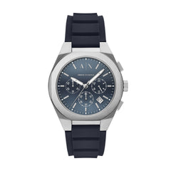 Armani Exchange Rafael AX4185 Men's Chronograph Watch – Blue Dial & Blue Silicone Strap