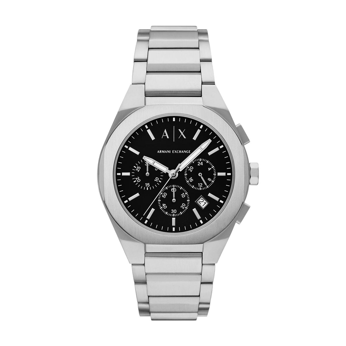 Armani Exchange Rafael AX4186 Men's Chronograph Watch – Black Dial & Stainless Steel Bracelet