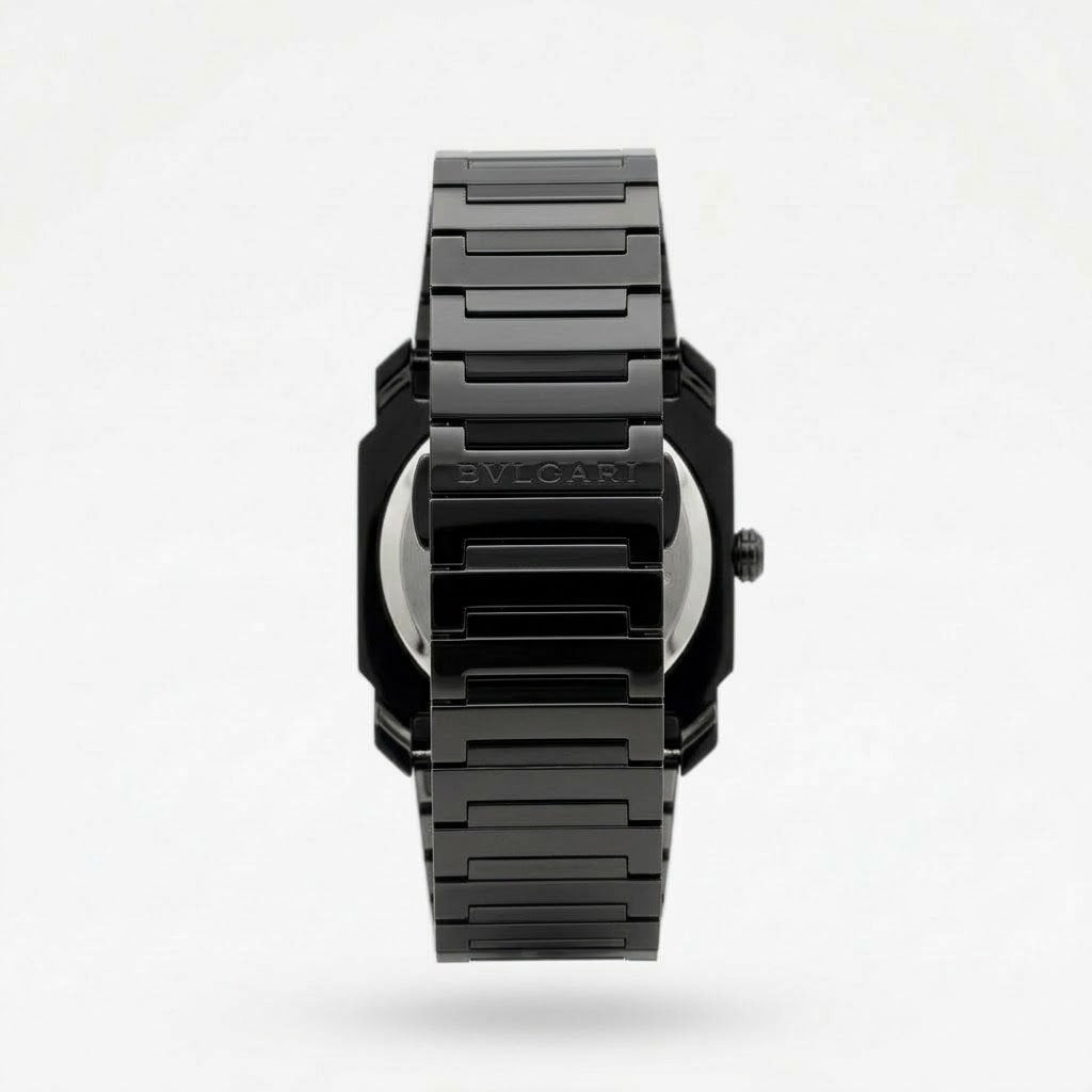 Bvlgari Octo Finissimo 40mm men's watch, Black dial, polished silver stainless steel case and bracelet – view 4