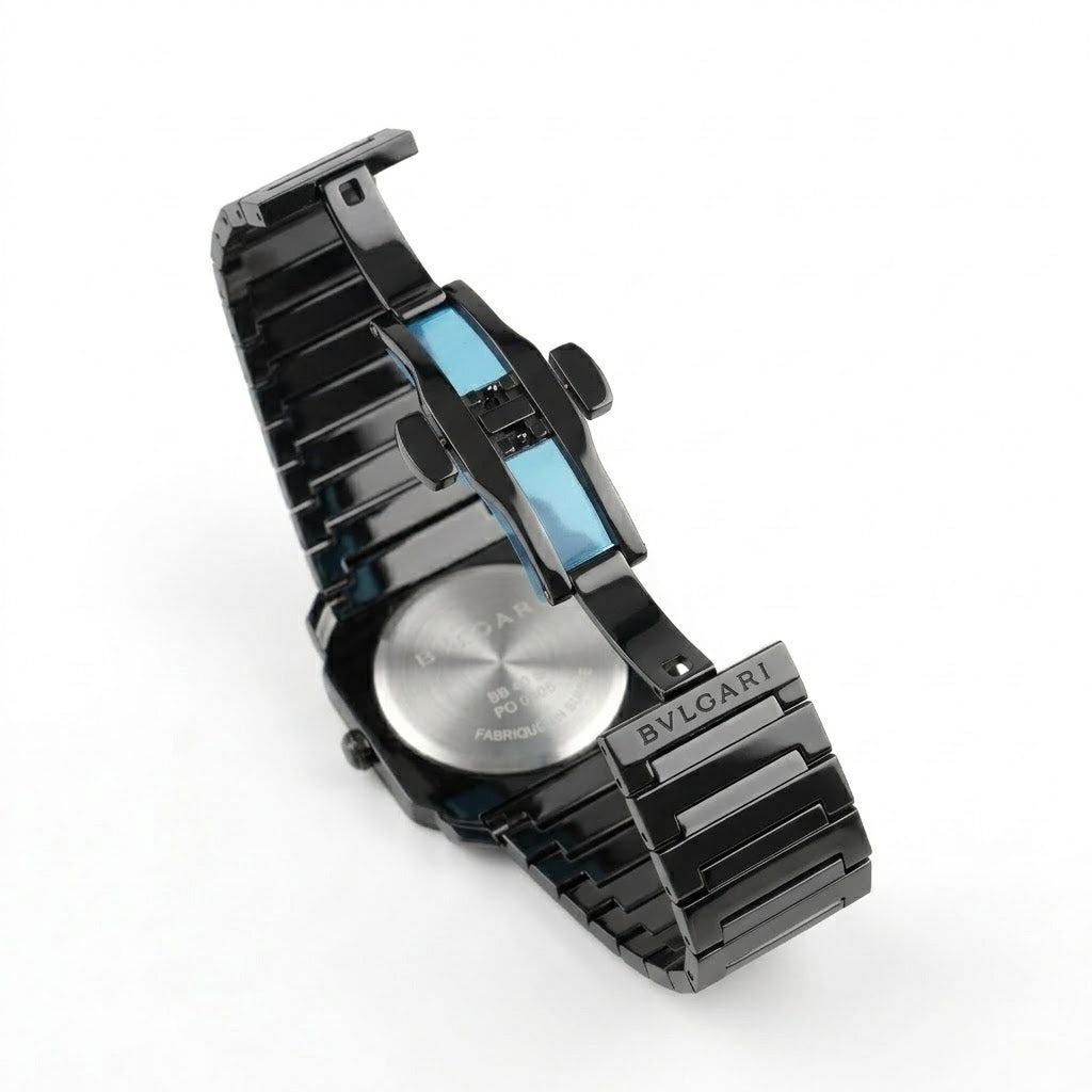 Bvlgari Octo Finissimo 40mm men's watch, Silver Eastern Arabic numeral dial, polished black case and bracelet – view 5