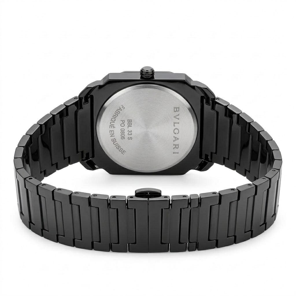 Bvlgari Octo Finissimo 40mm men's watch, Silver dial, polished black case and bracelet – view 6