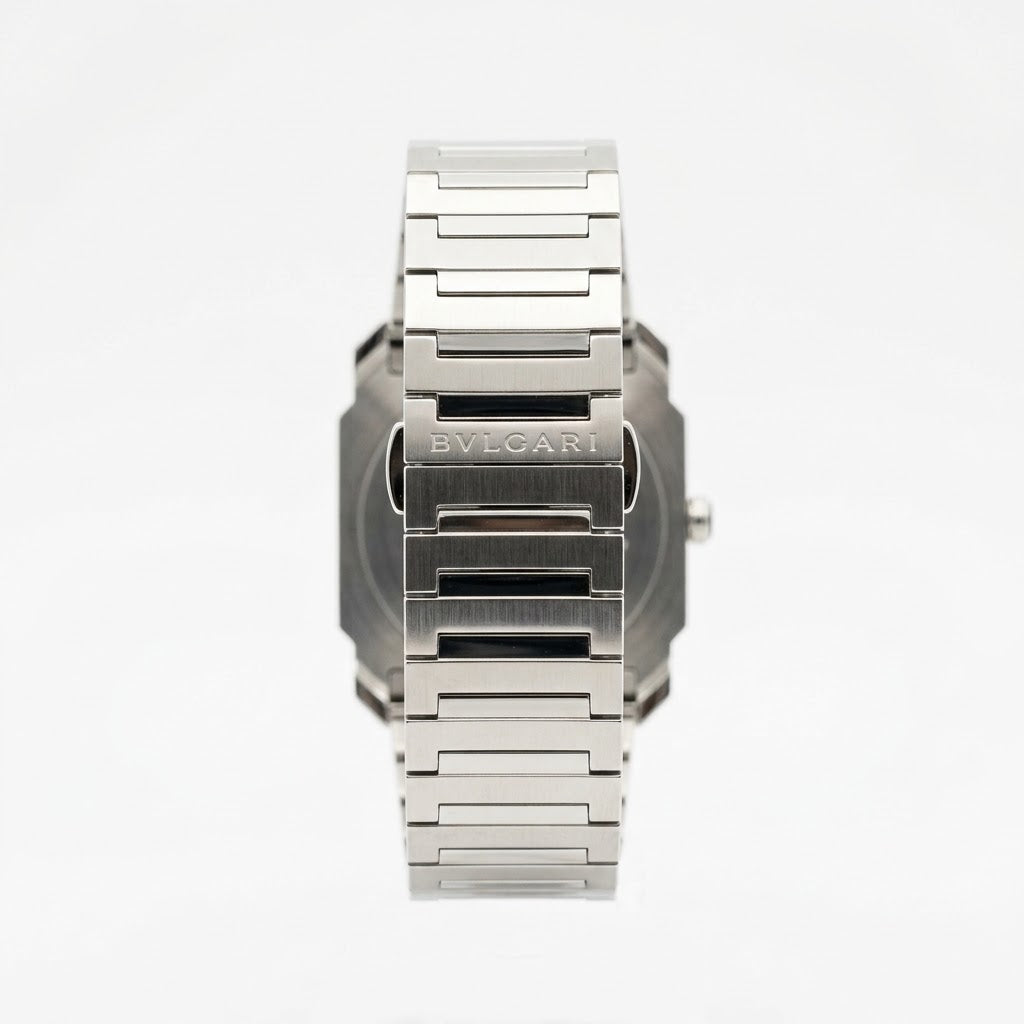 Bvlgari Octo Finissimo 40mm men's watch, White dial, polished silver stainless steel case and bracelet – view 4