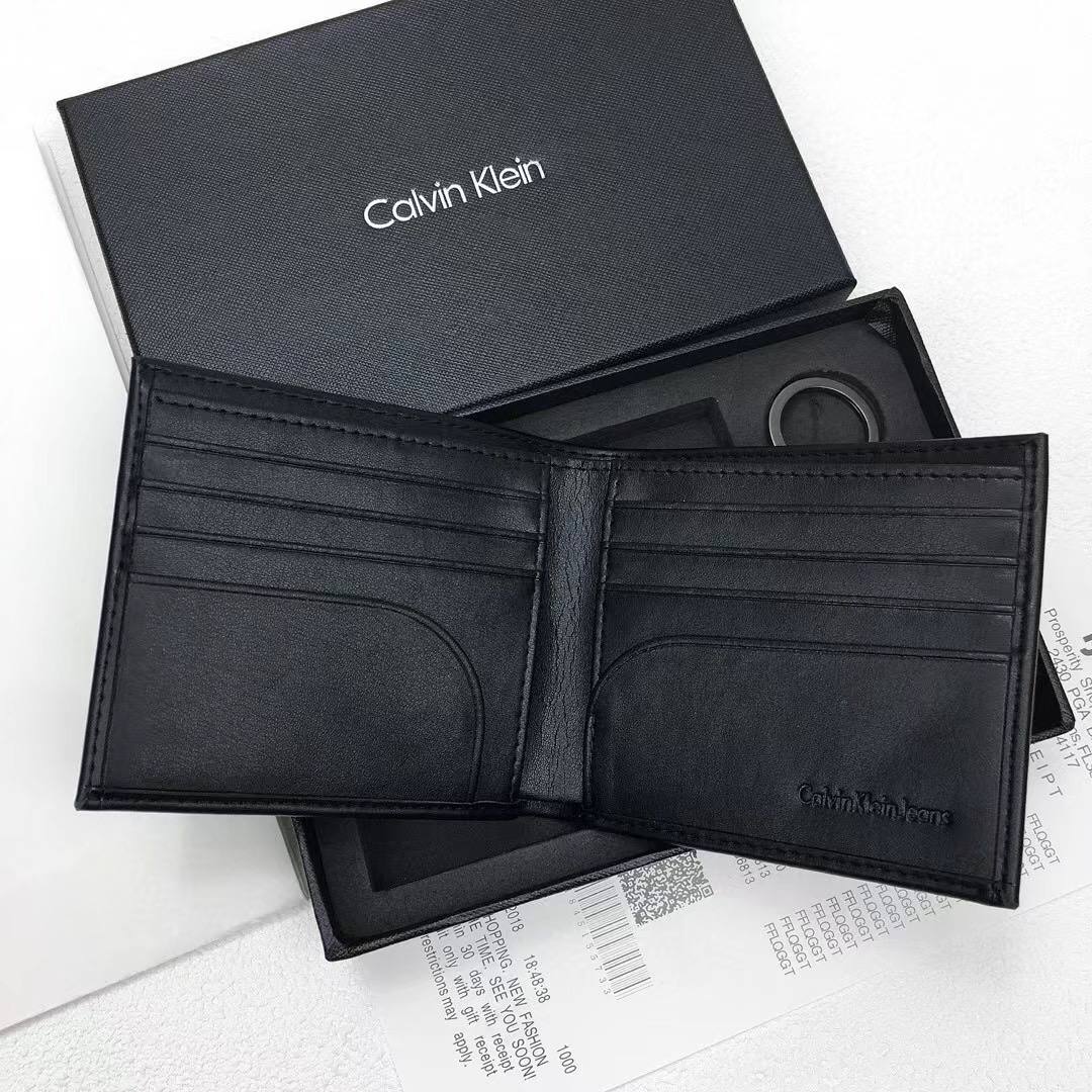 Interior view of Calvin Klein Jeans Wallet showing card slots