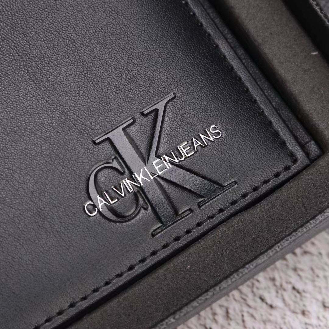 Close up of Calvin Klein Logo on Wallet