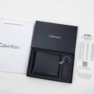 Top view of Calvin Klein Men's Wallet and Keychain Gift Set
