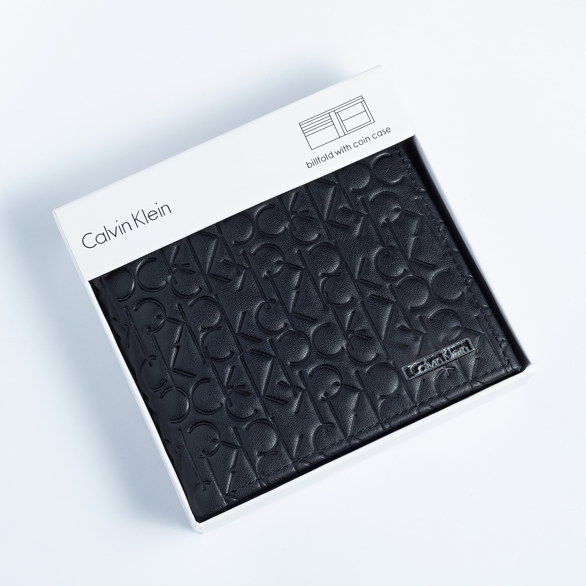 Calvin Klein Men's Wallet in Gift Box Presentation Black Monogram