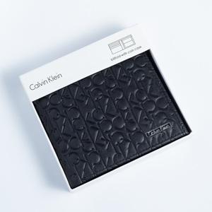 Calvin Klein Men's Wallet in Gift Box Presentation Black Monogram
