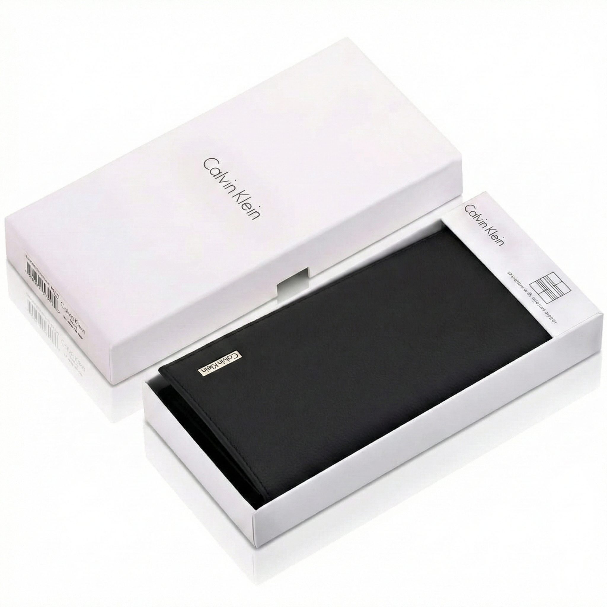 Calvin Klein Secretary Wallet with Interior Zipper displayed in Gift Box
