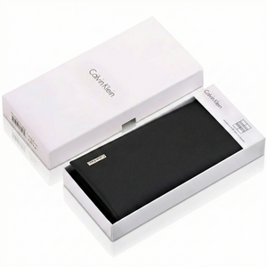 Calvin Klein Secretary Wallet with Interior Zipper displayed in Gift Box