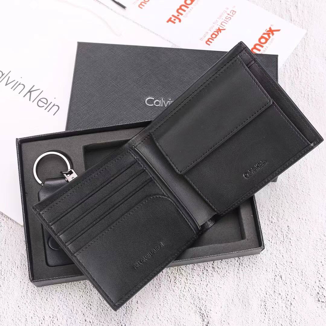 Interior view of Calvin Klein Wallet showing Coin Pocket and Card Slots