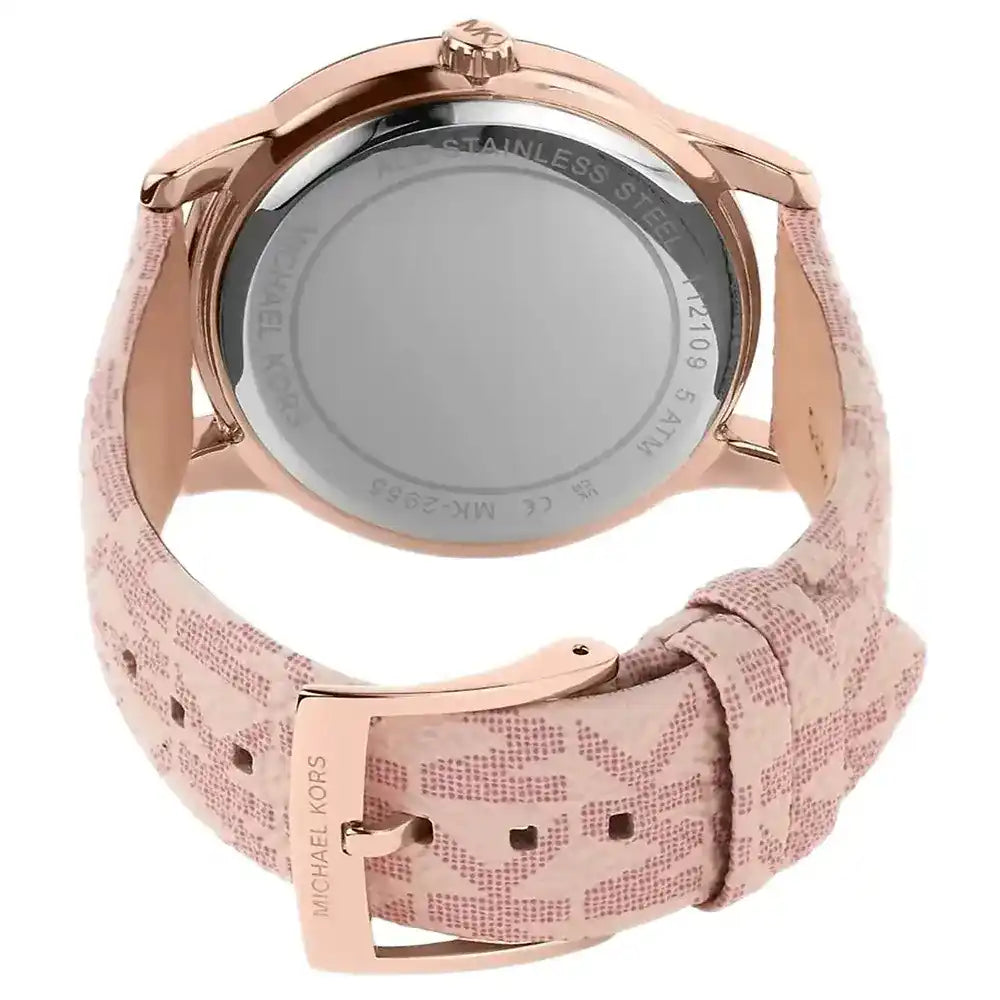 ظهر ساعة Michael Kors Tibby MK2955 الأصلي موضح عليه كود الموديل