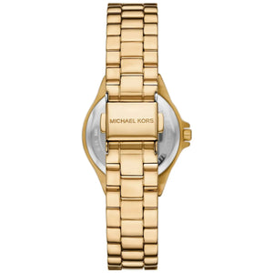 ظهر ساعة Michael Kors Lennox MK7395 الأصلي موضح عليه كود الموديل والباركود