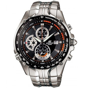 Casio Edifice EF-543D-1AV men's chronograph watch, black dial, silver-tone stainless steel bracelet – front view
