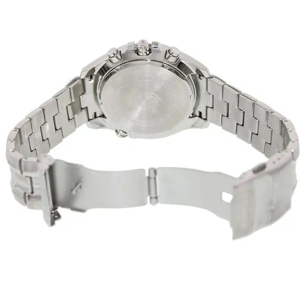 Casio Edifice EF-543D-2AV men's chronograph watch, blue dial, silver-tone stainless steel bracelet – detail view 2
