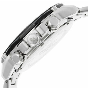 Casio Edifice EF-550D-1AV men's chronograph watch, black dial, silver-tone stainless steel bracelet – detail view 1