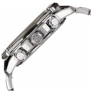 Casio Edifice EF-550D-7AV men's chronograph watch, white dial, silver-tone stainless steel bracelet – detail view 3